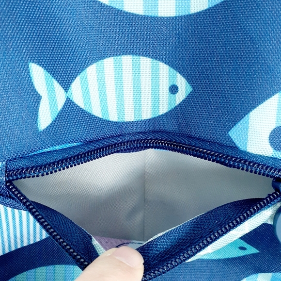 Gecko Brands Drawstring Backpack Fish Zip Pocket - Picture 4 of 4